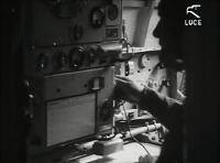 On-board radio receiver on board. Taken from the film Luce.